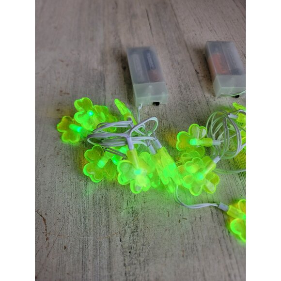 Shamrock mini string light st Patrick day set decor green - Picture 3 of 6